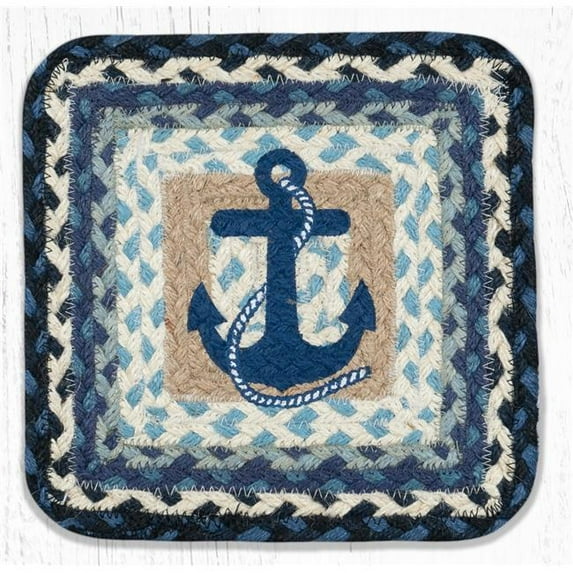 Capitol Importing 59-TV443NA 10 x 10 in. PP-443 Navy Anchor Square Printed Trivet