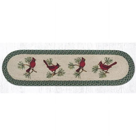 Capitol Importing 64-365C 13 x 48 in. Cardinals Printed Oval Patch Runner