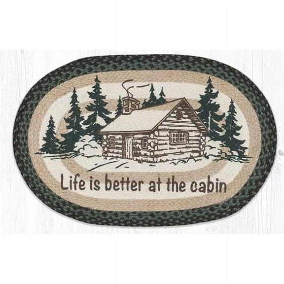 Capitol Importing 65-597LBC 20 x 30 in. OP-597 Life Is Better At The Cabin Oval Patch