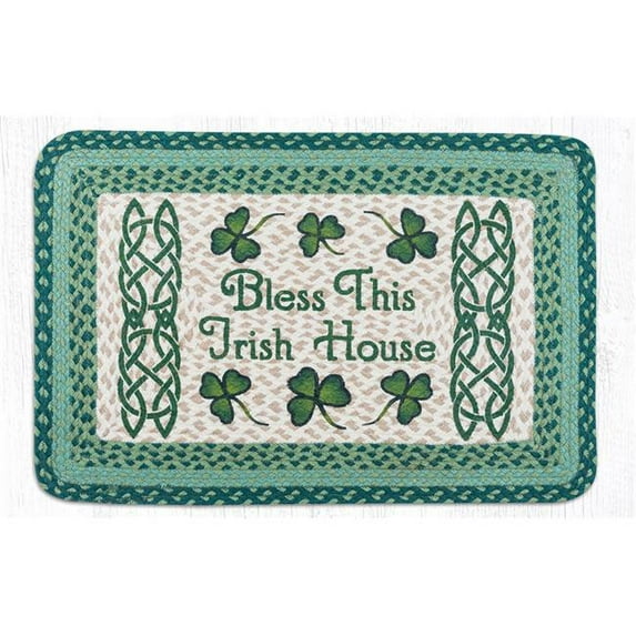 Capitol Importing 67-116B 20 x 30 in. Jute Oblong Bless This Irish House Patch