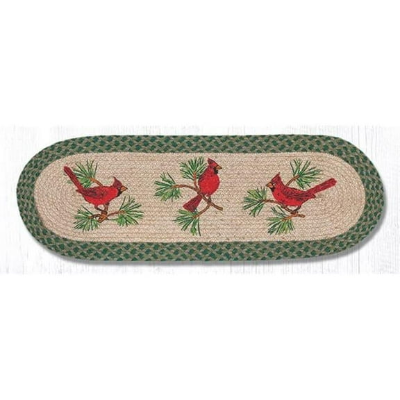 Capitol Importing 68-365C 13 x 36 in. Cardinals Oval Patch Runner