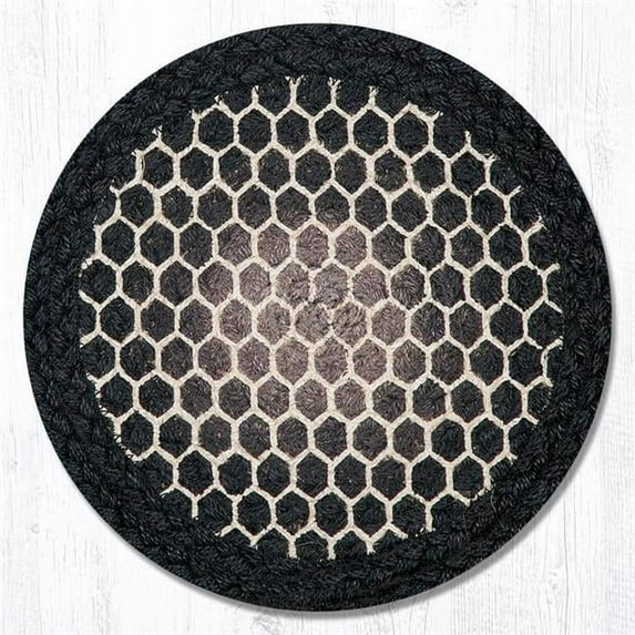Capitol Importing 78-10H01 10 x 10 in. Round Printed Coaster, Black & Natural