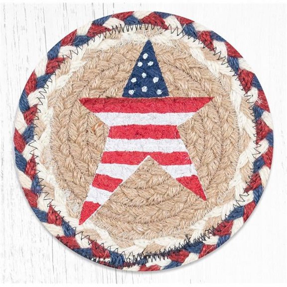 Capitol Importing 79-618PAS 7 x 7 in. LC-618 Primitive American Star Round Large Coaster