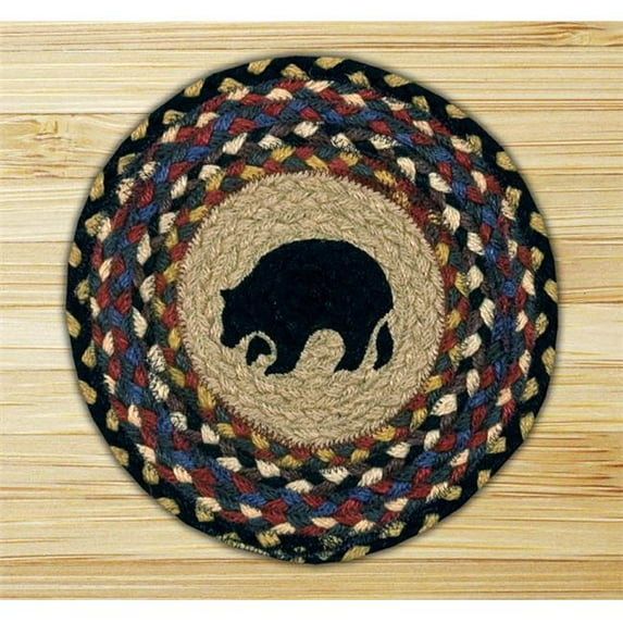 Capitol Importing 80-043BB Black Bear - 10 in. x 10 in. Hand Printed Round Swatch