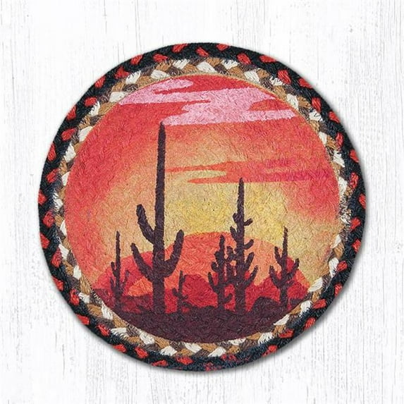 Capitol Importing 80-319DS Desert Sunset Printed Swatch Round Rug, 10 x 10 in.