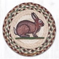 thumbnail image 1 of Capitol Importing 80-413VR 10 x 10 in. Jute Round Vintage Rabbit Printed Trivet, 1 of 1