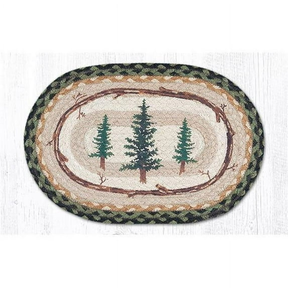 Capitol Importing 81-116TT Tall Timbers Printed Swatch Oval Rug, 10 x 15 in.