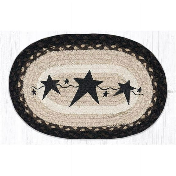 Capitol Importing 81-313PSB 10 x 15 in. MSP-313 Primitive Stars Black Printed Oval Swatch