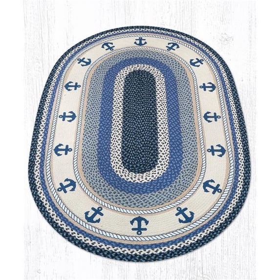 Capitol Importing 88-46-443A 4 x 6 ft. Jute Oval Anchor Patch