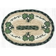 thumbnail image 1 of Capitol Importing  Jute Oval Shamrock Printed Swatch 7.5 x 11 in., 1 of 1