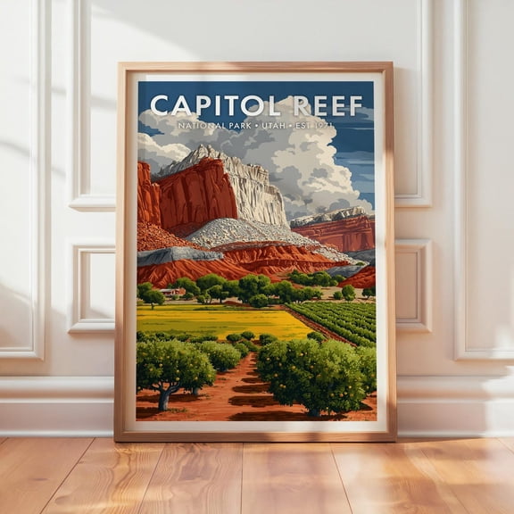 Capitol Reef National Park Nature Travel Design Poster