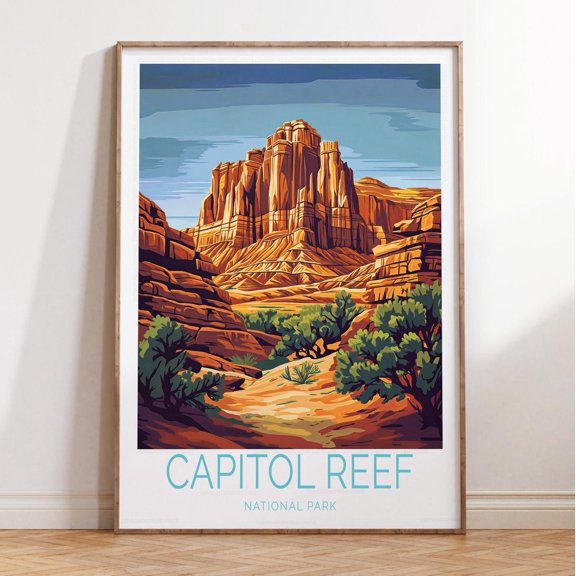 Capitol Reef National Park Utah Nature Print, Unframed Paper Print Size 8x12
