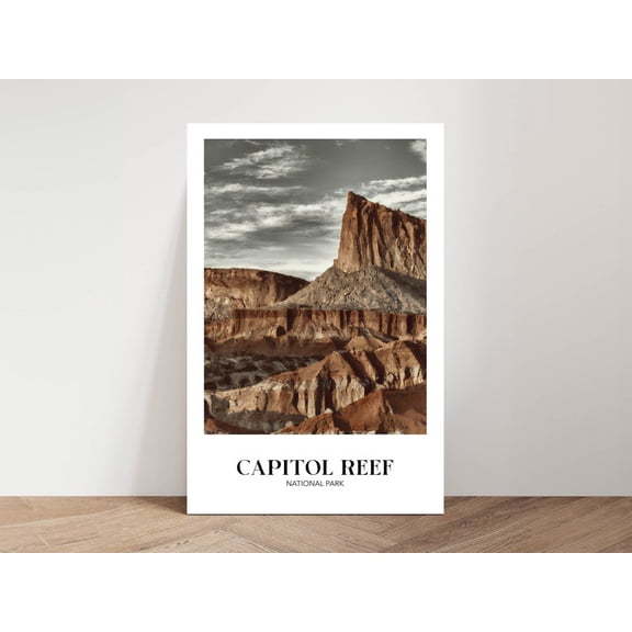 Capitol Reef National Park Vintage Travel Rustic Wall Art Print Unframed Paper Print