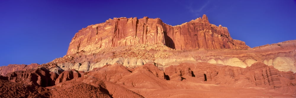 Capitol Reef National Park against blue sky Utah USA Canvas Art - Panoramic Images (27 x 9)