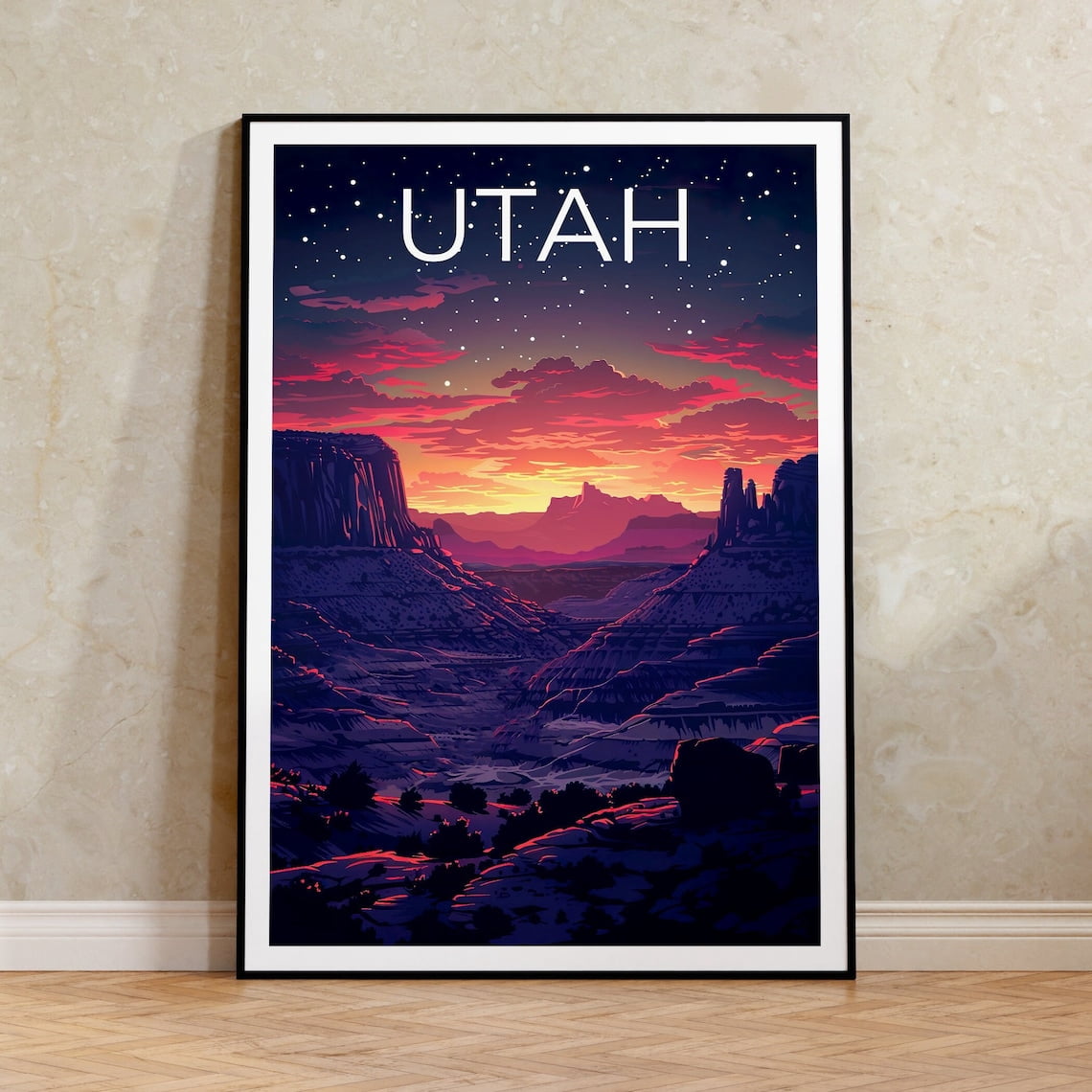 Capitol Reef Utah Wall Art Print, Desert Wilderness And National Park ...