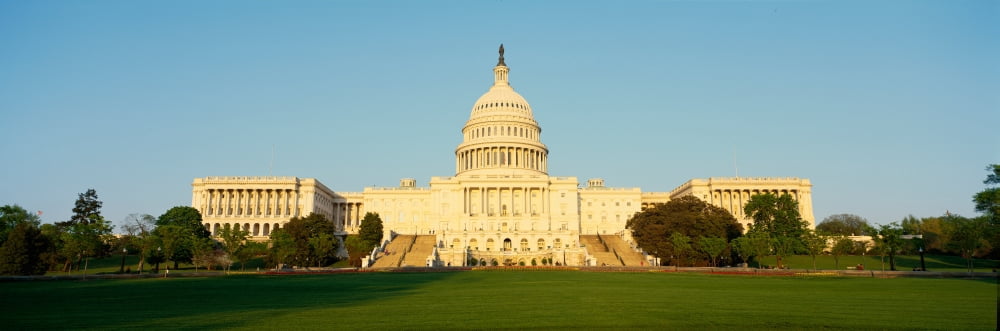 Capitol hill Washington DC Canvas Art - Panoramic Images (36 x 12)