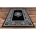 thumbnail image 1 of Capitola GAD Rize Beautiful Contemporary Indoor Outdoor Area Rug with Classic Medallion Black 7'10" x 10'2" 8' x 10' Rectangle, 1 of 3