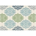 thumbnail image 1 of great american distributors iofn.06.cr.5x8 5 x 8 ft. island breeze scroll floral & botanical rug, cream & green, 1 of 3