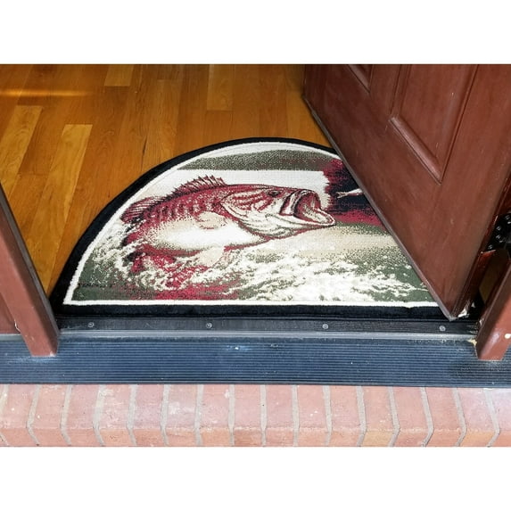 Capitola Hunter Collection Leaping Bass - Multi - 2'2" x 3'3" - 2'2" x 3'3"