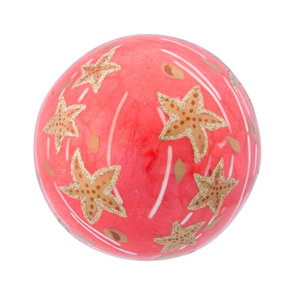 Capiz Ball Red with Starfish