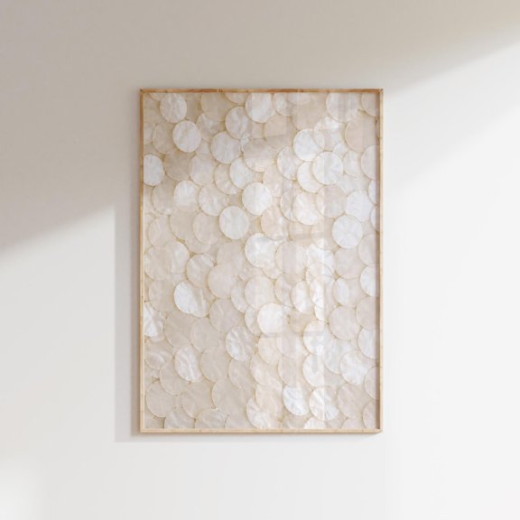 Capiz Shell Coastal Abstract Wall Art Print