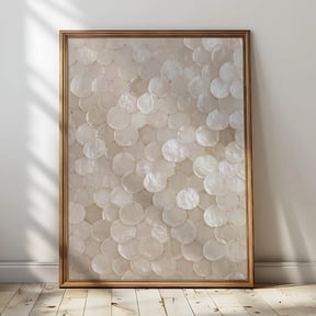 Capiz Shell Coastal Neutral Texture Print Beach House Decor Natural Shell Pattern Minimal Coastal