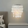 thumbnail image 1 of Capiz Shell Flush Mount Ceiling Light Coastal Seashell Sconce, 9.45" Modern Creative Wall Lamp, Shell-shaped design, Shell Chandelier Wall Sconce, Wall Light, 1 of 7