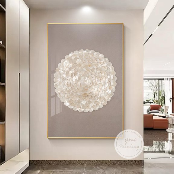 Capiz Shell Shadowbox Wall Art Print