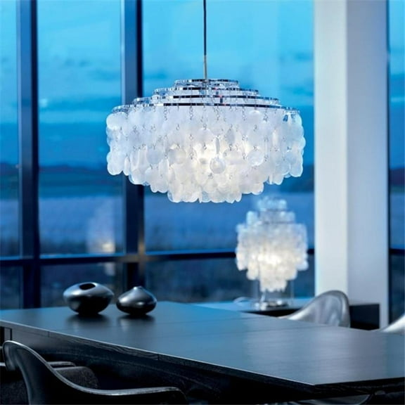 Capiz White Shell Chandelier
