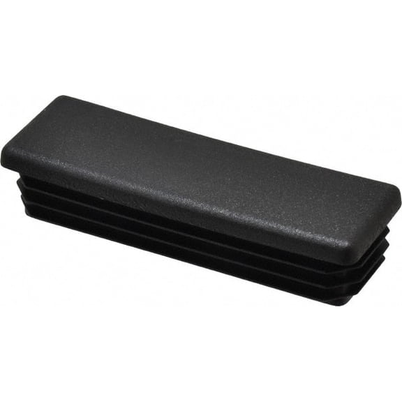 Caplugs Rectangular Head Plug 1 x 3" OD, Polyethylene, Black