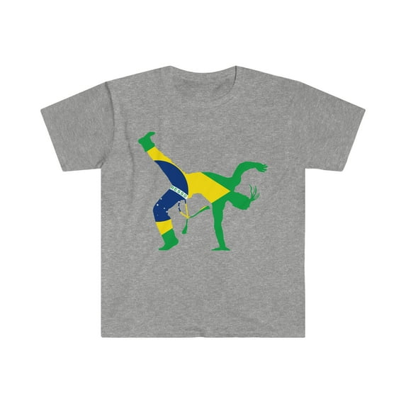 Capoeira Brazil Flag Martial Arts Capoeira Gift Unisex Softstyle T-Shirt