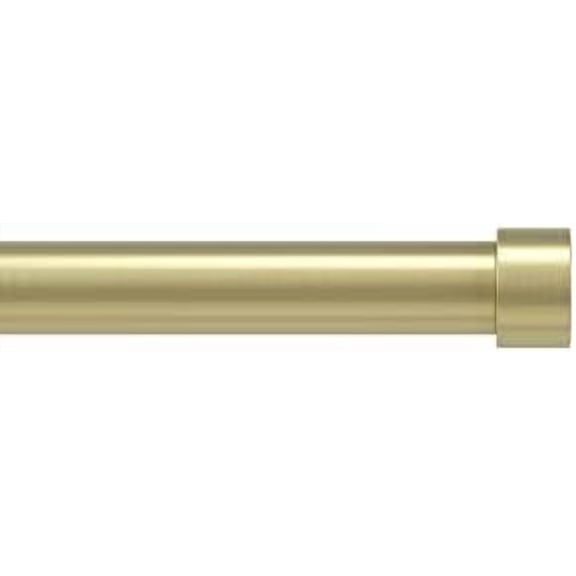 Cappa Curtain Rod, Includes 2 Matching Finials, Brackets & Hardware, 36 to 66-Inches, Gold