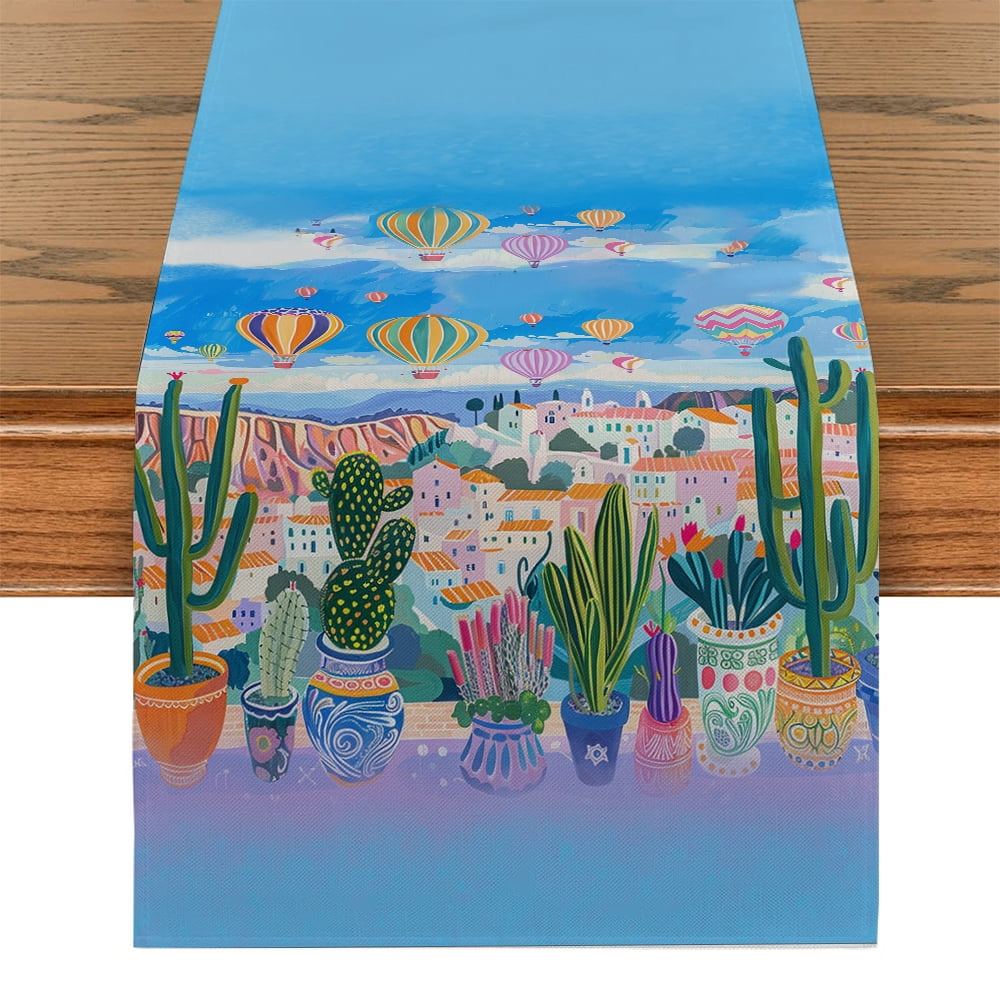 Cappadocia Hot Air Balloon Table Runners Tablecloth Home ration Dining Cappadocia Hot Air Balloon Table Runners Tablecloth Home ration Dining