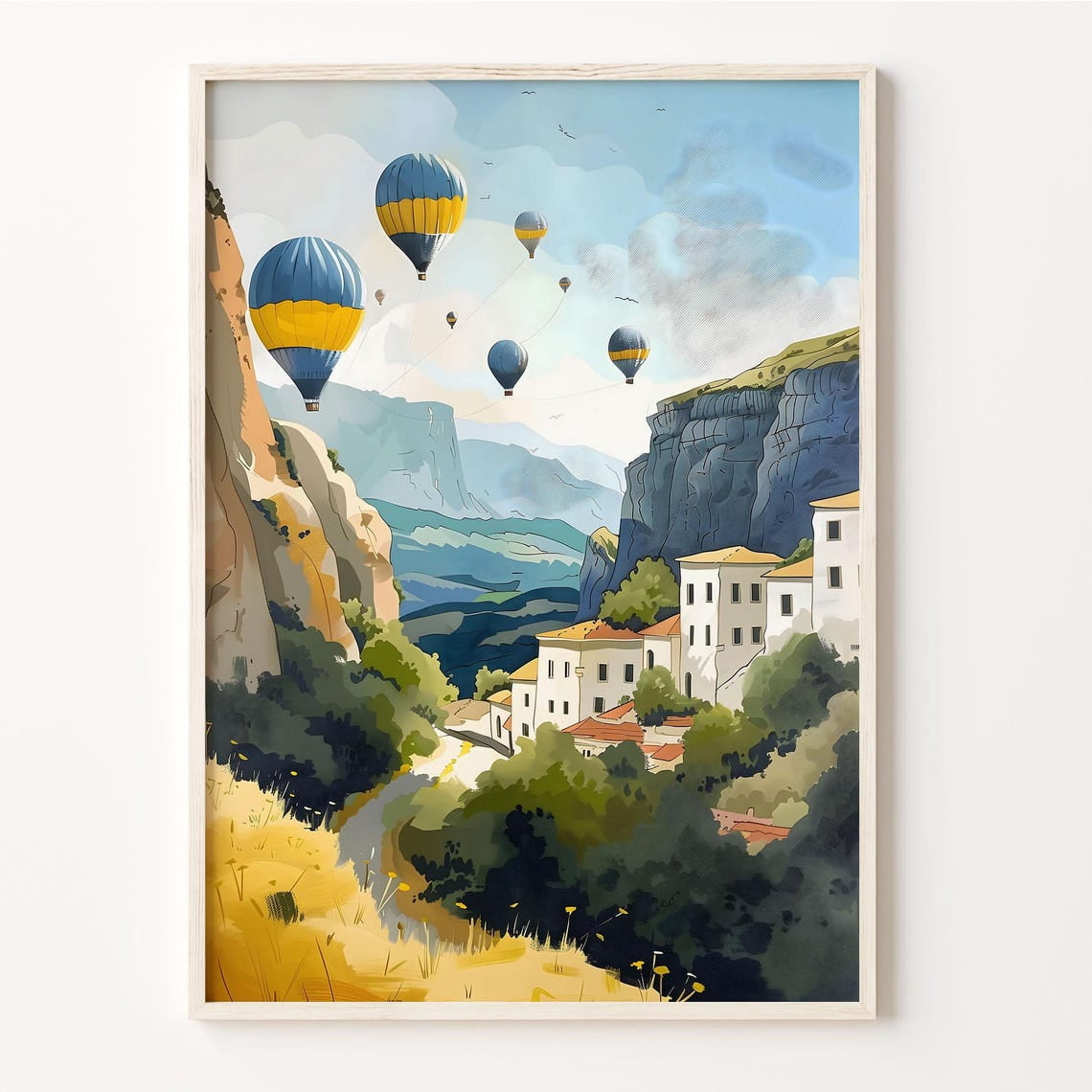 Cappadocia Hot Air Balloon Turkey Wall Art Print, Living Room And ...