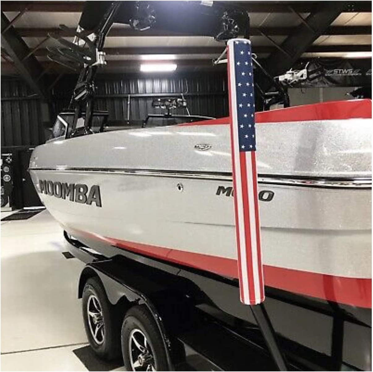 Boat Trailer Guide Pole Pads And Covers - Heavy Duty 600D Canvas, 2 3/8" ID, Pair (2 Caps) 3 thumbnail image