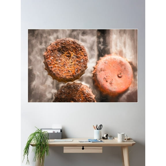 Capped Poster Wall Art, Modern Wall Decor For Living Room Bedroom, 8x12 UNFRAMED