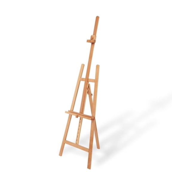 Cappelletto Gaia Sustainable Lyre Easel for Painting - Plastic-Free - Stain-Resistant Oiled Beechwood A-Frame Art Easel Stand- Handmade in Italy, Adjustable Height, Canvas Shelf