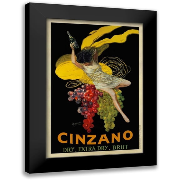 Cappiello, Leonetto 11x14 Black Modern Framed Museum Art Print Titled - Cinzano-1920