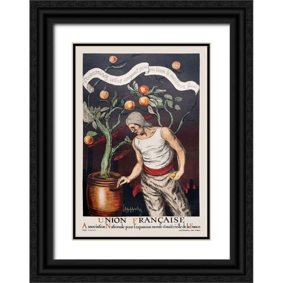 Cappiello, Leonetto 14x18 Black Ornate Wood Framed with Double Matting Museum Art Print Titled - Save your money to get the best results