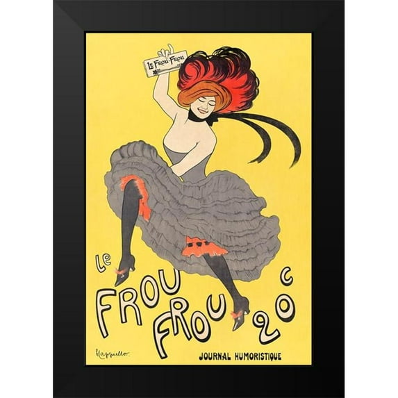 Cappiello, Leonetto 18x24 Black Modern Framed Museum Art Print Titled - Le Frou Frou-journal humoristique