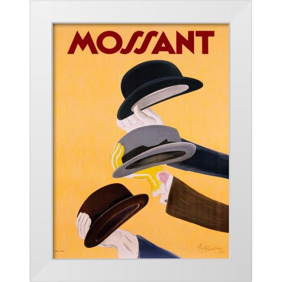 Cappiello, Leonetto 19x24 White Modern Wood Framed Museum Art Print Titled - Mossant 1938
