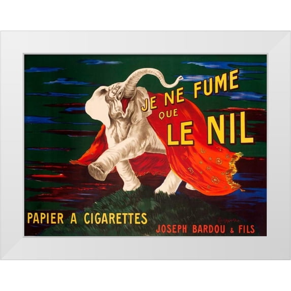 Cappiello, Leonetto 24x19 White Modern Wood Framed Museum Art Print Titled - Je ne fume que Le Nil 1912