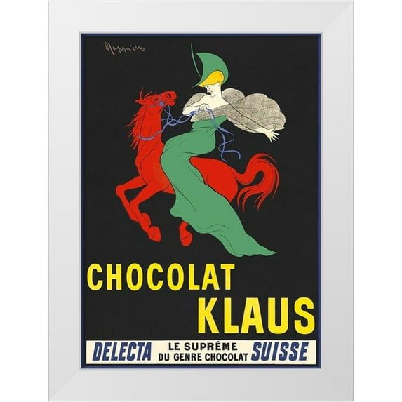 Cappiello, Leonetto 24x32 White Modern Wood Framed Museum Art Print Titled - Chocolat Klaus