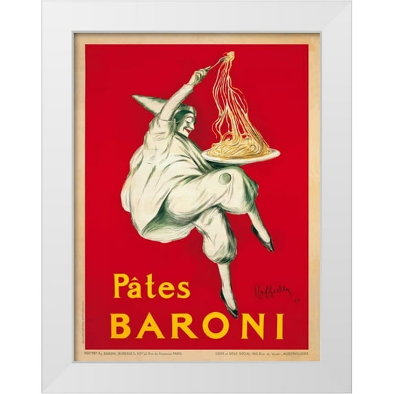 Cappiello, Leonetto 25x32 White Modern Wood Framed Museum Art Print Titled - Pates Baroni-1921