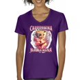 thumbnail image 1 of Cappuccina Ballerina Women's V-Neck T-shirt Fun Italian Brainrot Gen Z Alpha Meme, 1 of 7