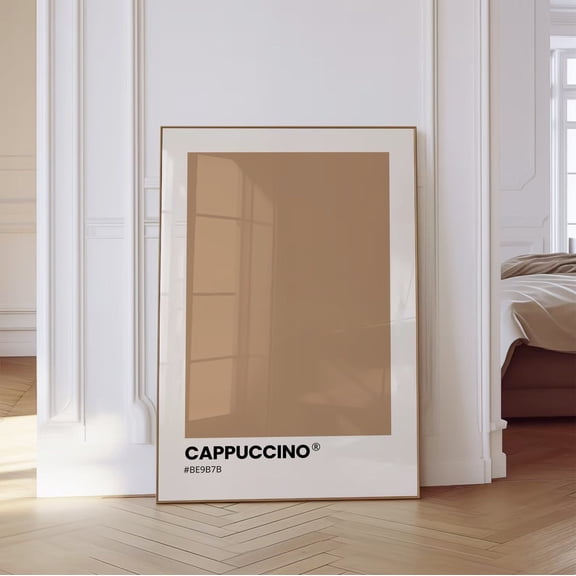 Cappuccino Brown Pantone Poster, Pantone Color Wall Art, Trendy Wall Art, Cappuccino Poster, Aesthetic , Pantone Color Palette Unframed Paper Print