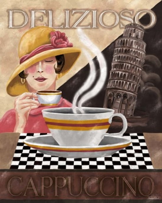 Cappuccino Canvas Art - Tom Wood (22 x 27)