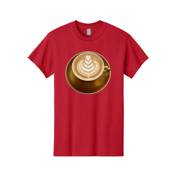 Cappuccino-Coffee Mens Graphic Tee, 100% Cotton, Casual Summer Wear BAA251