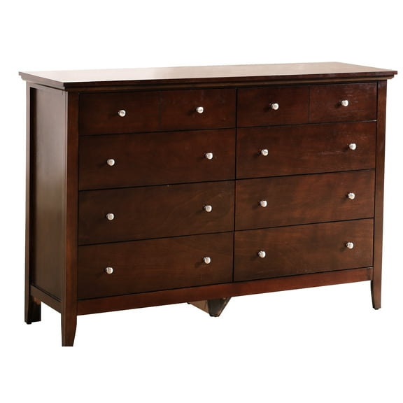 Cappuccino Color Dresser - 39 In Height Beige Particle Board Extra With Tailed Drawers 59.72 Depth Fully Assembled At Factory
