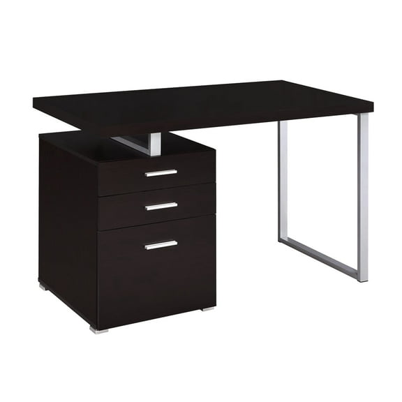 Cappuccino Desk With Construction And File Storage 3 Office In Cappuccino Finish Spacious